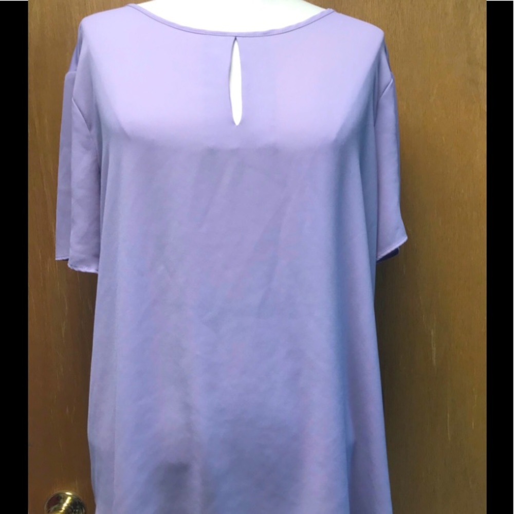 Ann Taylor lilac short sleeve xl blouse